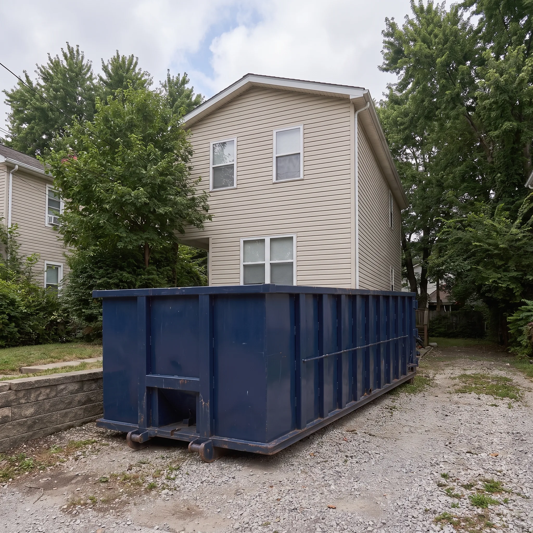 Dumpster on a Pittsburgh, PA job site